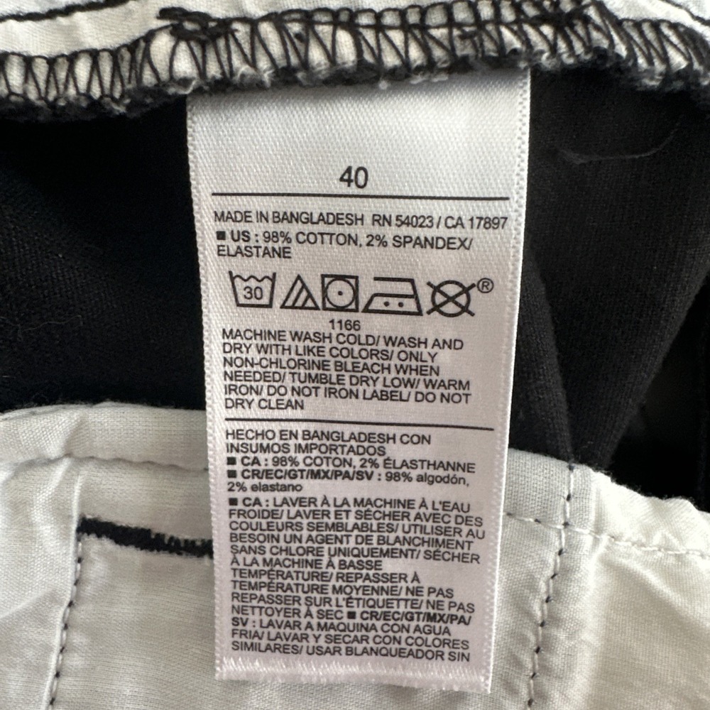 Old Navy Chino Shorts Mens Size 40 Slim Fit Built In Flex Black Pockets Casual - Picture 4 of 5